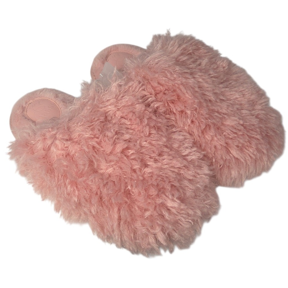 Art Class Slippers Girls‎ YOUTH XL 6-7 Pink Faux Fur Cozy Slide House Shoes New